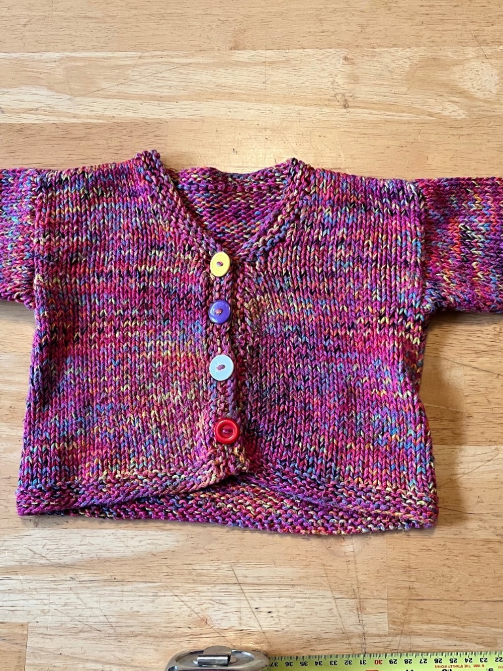 Girls Hand knit multicolor sweater